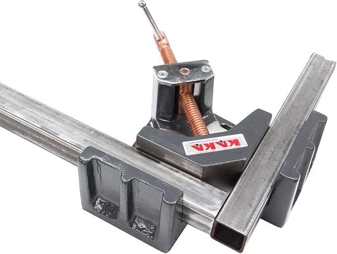 KAKA INDUSTRIAL AC-60 Angle Clamp Vice, Lightweight, Easy Operation, Solid Construction 90-Degree Welding Clamp for Woodworking, Photo Framing, and Welding