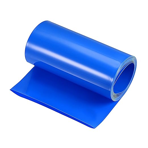 MECCANIXITY Battery Wrap PVC Heat Shrink Tubing 95mm Dia 150mm Flat 10 Feet(3meters) Blue Good Insulation for Battery Pack