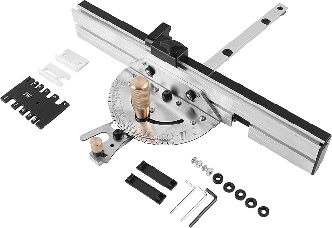 Precision Miter Gauge for Maximum Stock Support and Repetitive Cut Flip Stop