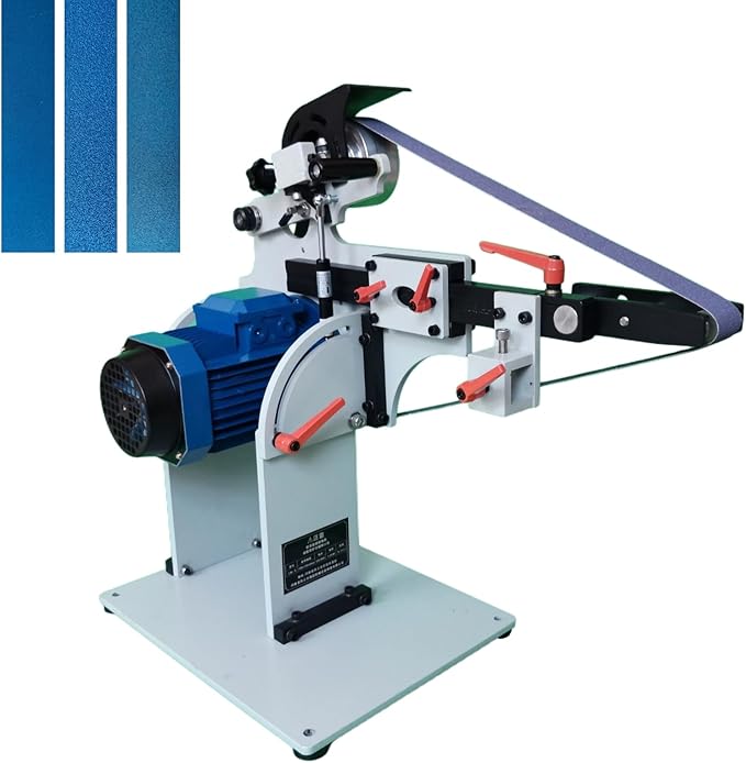JLD 2 * 72-82Belt Grinder Sander, equipped with 2.2KW VFD, three sets of grinding heads, and 3 zirconia corundum sand belts (60 100 180) compatible with 2 * 72 sand belts