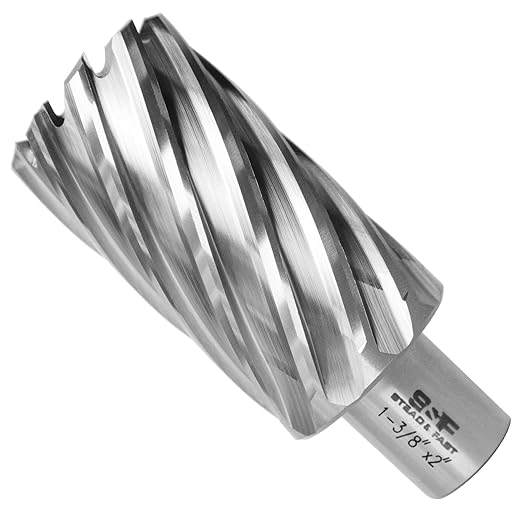 S&F STEAD & FAST Annular Cutter High Speed Steel 1-3/8" x 2" with Pilot Pin