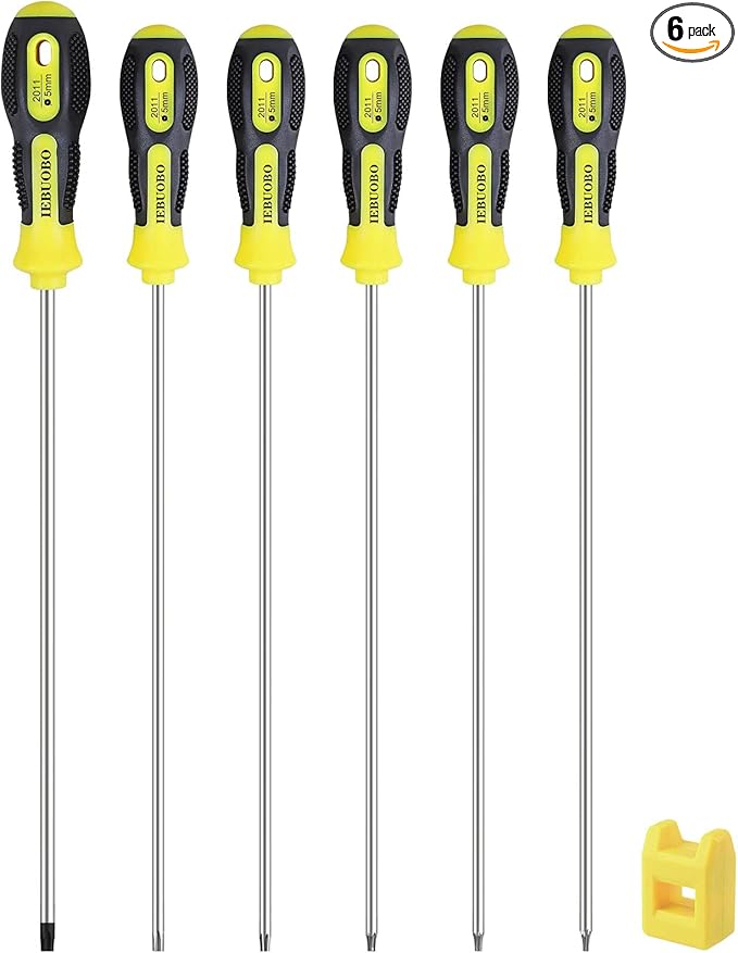 Extra Long Torx Screwdrivers Set, length 12-inch T10-T30, plus Long star Screwdrivers, Setwith Magnetizer/Demagnetizer Tool 6-Piece