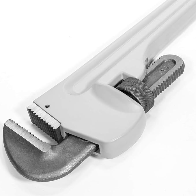 Stark USA 48" Aluminum Straight Pipe Wrench Ideal for 4-inch Pipe Adjustable Plumbing Pipe Wrench Pliers Tool