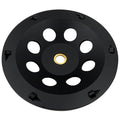 7" PCD Grinding Wheel for Epoxy, Glue, Mastic and Paint, 6 PCD Segments, 7/8"-5/8" Non-Threaded Arbor