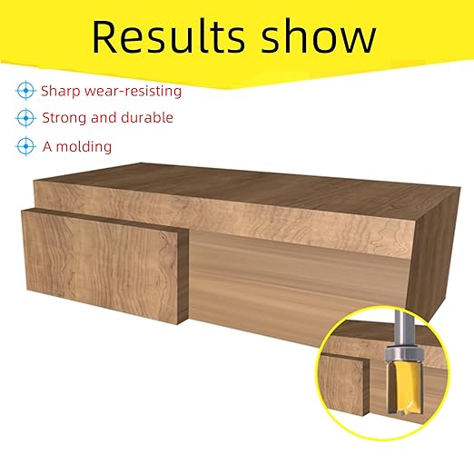 1/4 Shank 4PCS Pattern Bit,Pattern Flush Trim Router Bit Set Router Bits,Perfect for Woodworking, Edging, Trimming, Grooving, veining Wood Projects.