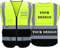 BeautyWill Custom Safety Vest Logo Class 2 High Visibility Reflevtive Vest Outdoor Protective Workwear