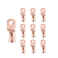10pcs 2/0 AWG-5/16”(M8) Ring Terminals 00 Gauge Copper Wire Lugs Battery Cable Ends Heavy Duty Battery Cable Terminal Connectors