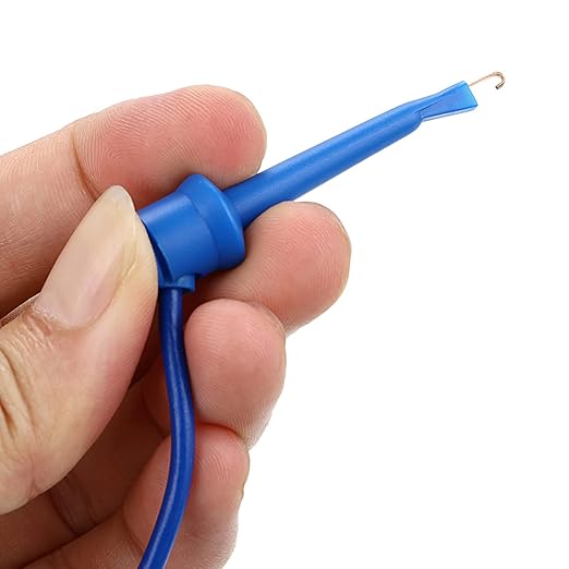 Sumnacon 10Pcs Test Hook to Female Jumper Wires - 26 AWG Binding Post to Solderless Breadboard Jumper Leads, Soft Silicone Flexible Test Leads for Electrical Testing
