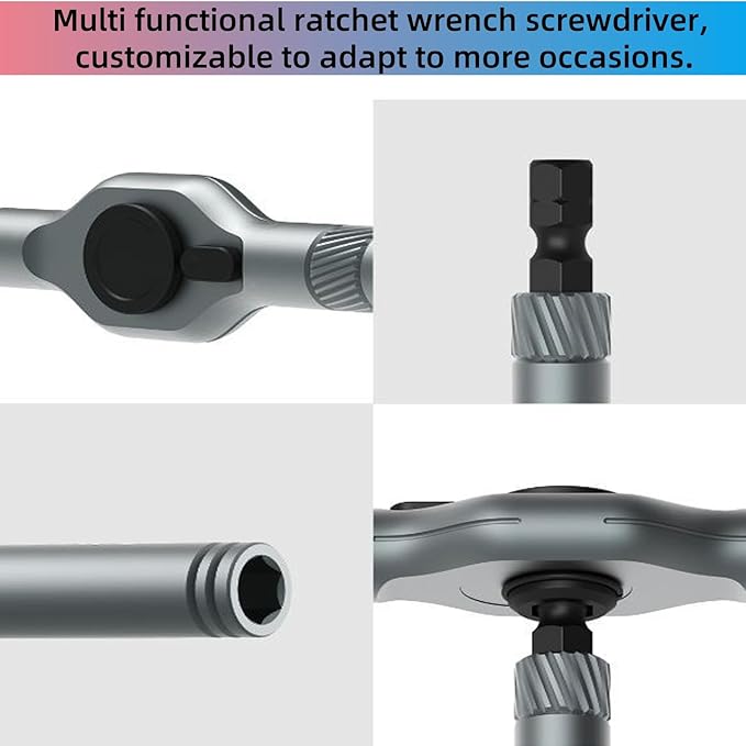 24 in 1 Magnetic Ratchet Screwdriver Set – Ratcheting Multi-Bit Screwdriver Kit with T-Handle, 24 High-Magnetic Bits, Compact & Portable for DIY, Furniture Assembly, Electronics, and Home Repair