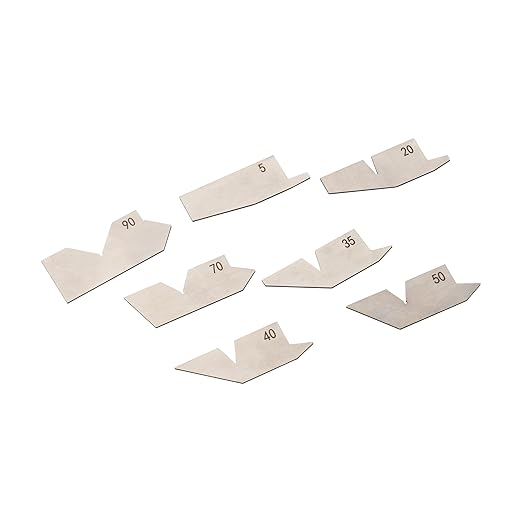 HFS (R) 18 Piece Angle Gauge Set with Pouch - Premium Stainless Steel