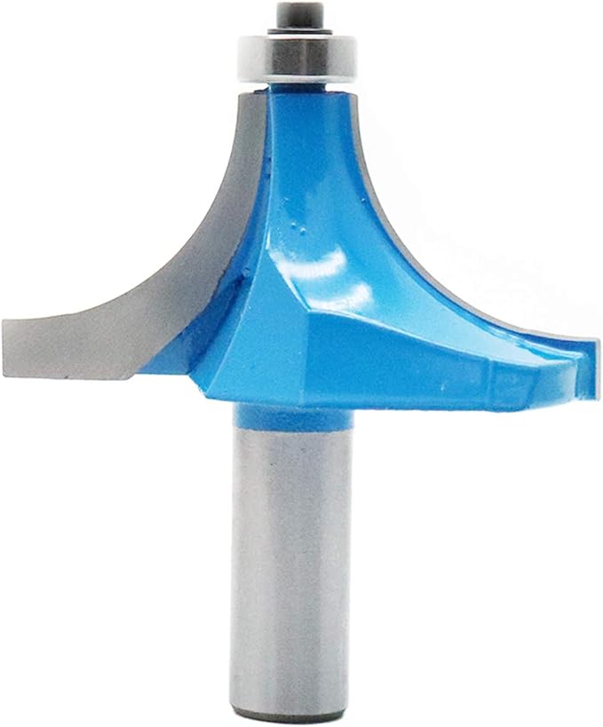 Round Over Edging Router Bit 1/2" Shank 1" Cutting Radius Bearing Guide Corner Rounding Router Bit