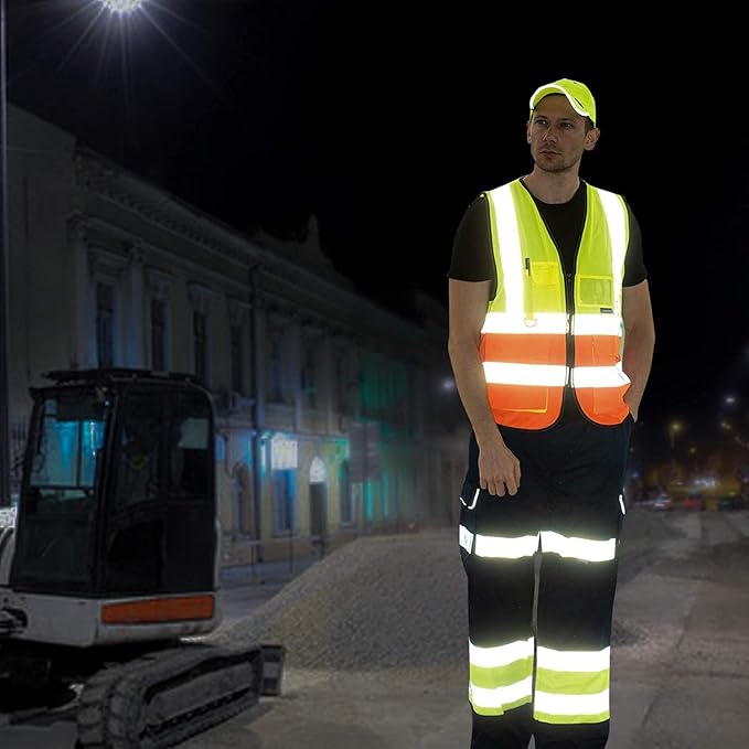 4xl 5XL high visibility vest red big and tall