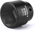 CASOMAN 1/2" Drive x 1-5/16" Impact Socket, 6-Point, SAE, CR-MO