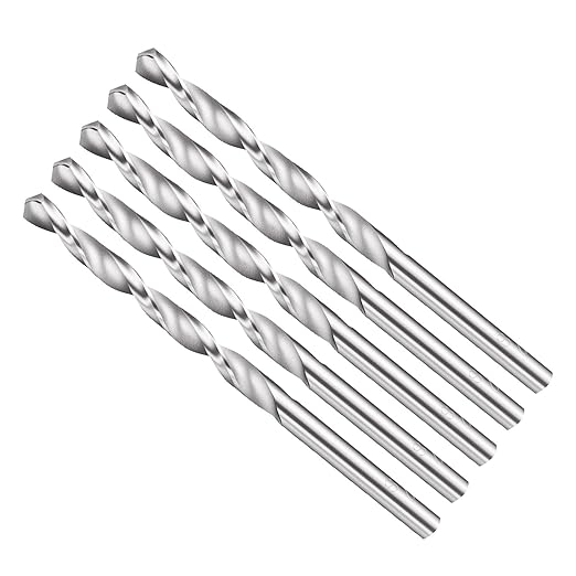 Drill Bit, 4.5mm Cutting Diameter, 4241 HSS 118° Cutting Angle Uncoated Bright Versatile Jobber Bits - (Applications: for Drilling Plastic Wood Soft Metal), 5-Pieces