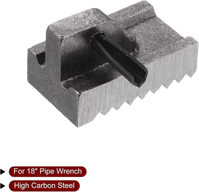 HARFINGTON Pipe Wrench Heel Jaw with Pin Assembly 18" Wrench Replacement High Carbon Steel