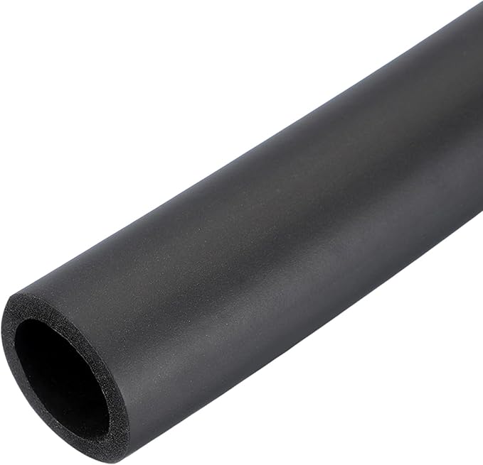 uxcell Pipe Insulation Tube Foam, 1-1/32" ID x 3/16" Thick x 1.64ft Foam Pipe Cover Non-Slip Hollow Tubing Guitar Air Conditioner Stand Fitness Equipment Handles, Black