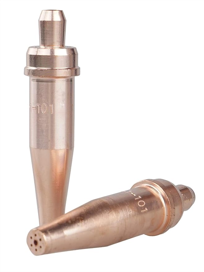 LISSAM 2-1-101 Acetylene Cutting Torch Tip – Compatible with V-Style Heavy Duty Torch (2-Pack)