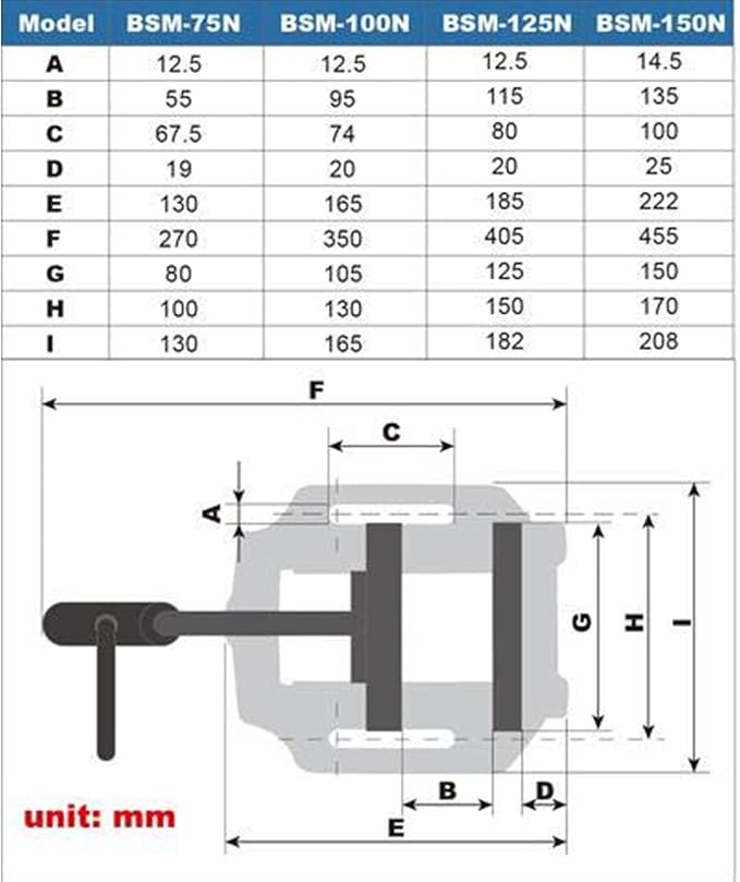 KAKA INDUSTRIAL Drill Press Clamping Vice,Precise Drilling Press Vise (BSM-75N)