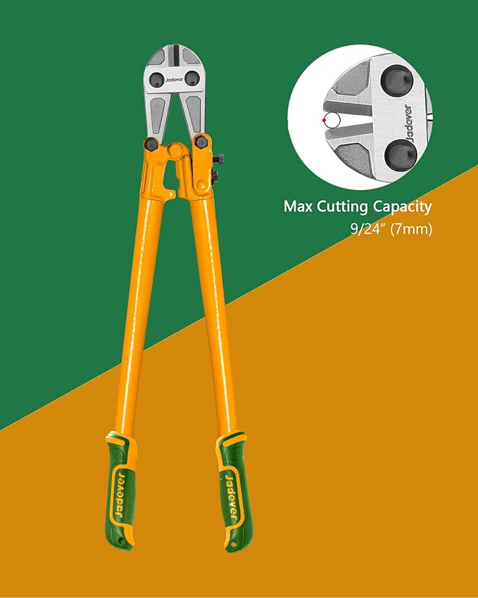 14-Inch Bolt Cutter Pliers, 7mm Max Cutting Capacity, Drop Forged, Fit for Cutting Steel Wire/Cable/Chain