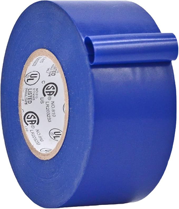 WOD ETC766 Professional Grade General Purpose Blue Electrical Tape UL/CSA Listed core. Vinyl Rubber Adhesive Electrical Tape: 1.5 inch X 66 ft - Use at No More Than 600V & 176F (Pack of 1)