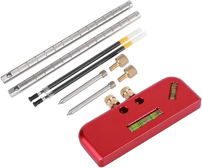 Wood Scribing Mortise Gauge, Double Head Aluminium Alloy Carpenter Tool, Adjustable Marking Gauge Woodworking Scribe for Carpenter