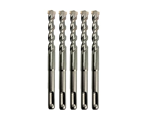 Generic 3/8""*8"" SDS Plus Stainless Steel U-Groove Drill Bits 5 Pcs
