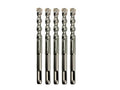 Generic 3/8""*8"" SDS Plus Stainless Steel U-Groove Drill Bits 5 Pcs