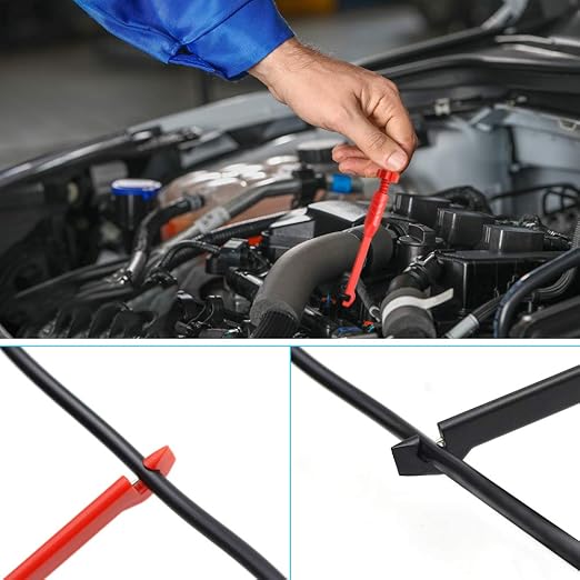 Electronic Wire Piercing Probe Clip for Automotive Diagnostic Tester Tool, Puncture Wire Back Probe Pins Insulation for Car Circuit Detection Black&Red, 2 Pack