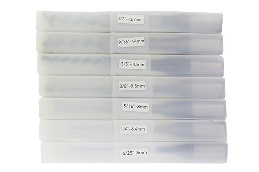7PC High-Speed Steel Square Hole Mortise Chisel Drill Bit Set for Woodworking, 6/25“ 1/4“ 5/16“ 3/8“ 2/5“ 1/2“ 9/16“ Sizes, Ideal for Mortising Machines and Drill Press Attachments