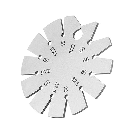Stainless Steel Bevel Angle Gauge, Measure 15-120 Degree Angles for Knife Blade, Woodworking, Chisel, Compact & Durable, Includes Storage Box