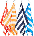 Dock & Bay Beach Towel - Quick Dry, Sand Free - Compact, Lightweight - 100% Recycled - Includes Bag - Cabana - Set H (4), Large (160x90cm, 63x35)