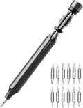 HOTO 24 in 1 Multi Bit Mini Screwdriver Set Magnetic, Manual Precision Screwdriver Set, EDC Pen Screwdriver for Eyeglasses, Electronics, Watches, Phones, Laptops, Cameras, Slate Grey