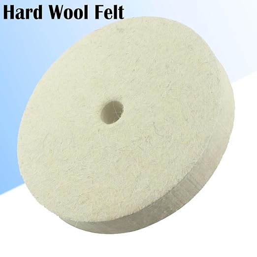 Luo ke 6'' Wool Felt Buffing Wheel - 1/2'' Arbor Hard Felt Buffing Polishing Wheels for Bench Grinder/Table Grinder