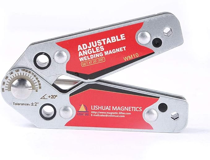 LISHUAI New Adjustable Angle(20°~200°) Welding Magnet,Magnetic Welding Holder,Welder Tool Accessories (Medium)