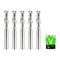 Spiral Upcut Router Bit 1/4 Inch Shank 1/4 Inch Cutting Dia. 1'' CL. Extra Long 2-1/2'' OVL. Carbide Upcut CNC Bits, Ideal for Wood Engraving and Plunging Applications (5PCS)