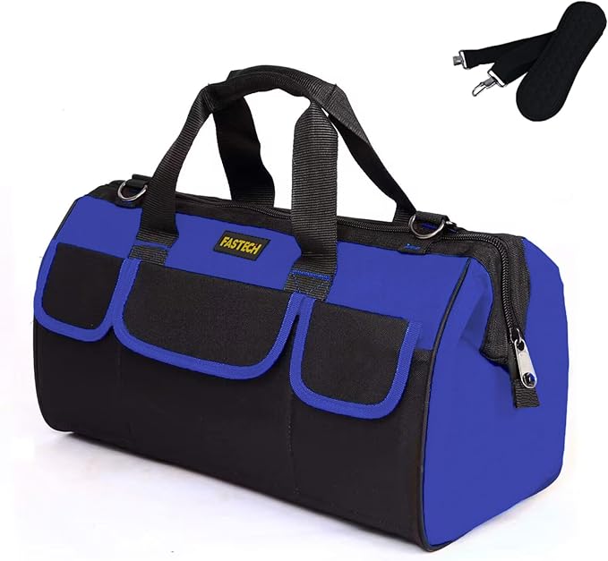 22in Tool Organizer With Adjustable Shoulder Strap, Waterproof Heavy Duty Bag For Men/Women, Wide Mouth For Screwdrivers, Pliers, Nut Drivers