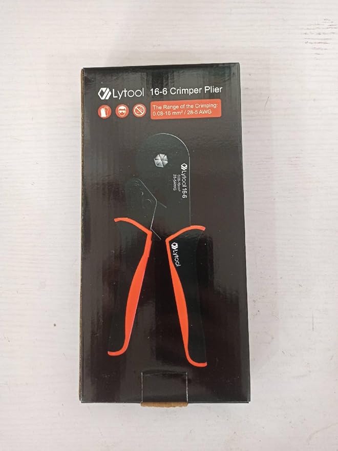 Hexagonal Ferrule Crimper Tool AWG28-5 (0.08-16mm²), Lytool Wire Ferrule Crimping Tool, Self-Adjustable Ratchet Wire Crimping Pliers for Wire Ferrules Terminals Connector Kit, Cables End-sleeves