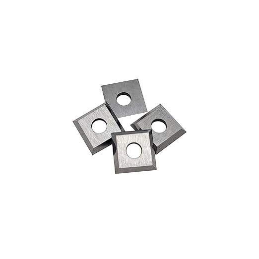 LU&MN 10.5mm Square Straight Tungsten Carbide Cutter Inserts 10.5×10.5×1.5mm-35° Designed for Spiral/Helical Planer Cutter Head Wood Turning Tools, 10pcs