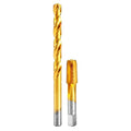 1/8-27 NPT Pipe Tap and R Drill Set,M2 HSS Hand Threading Plumbing Tap Set for Plumbers Mechanics DIY Thread Cutting Tools