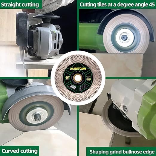 Diamond Core Drill Bits - 6/8/10/25/35/50/65mm+2" Beveling Chamfer Bit+1-3/8" Finger Milling Bit+Triangle Adapter to 5/8-11" Thread+4.5" Cutting disc for Porcelain Ceramic Tile Granite Marble