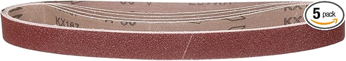 1 x 30 Inch Sanding Belt, 5 Pcs 80 Grit Knife Sharpener Belts Work Sharpening for Belt Sander Knife Carving Tool Metal Working