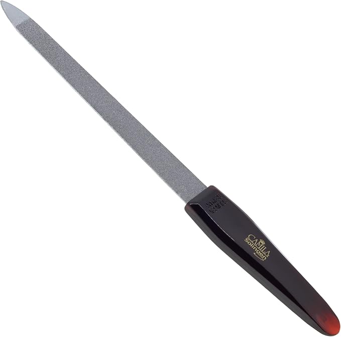 CS17 Sapphire Metal Nail File for Natural Nails Fingernail and Toenail Care, 5" Double Sided Coarse and Fine for Manicure and Pedicure