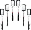 6 Pcs LED Telescoping Inspection Mirror,Retractable LED Mechanical Mirror Tool,Under Vehicle Inspection Mirror,Car Visual Reflector,Retractable Under Vehicle Detection Mirror Repair Tool
