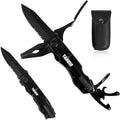 Gift for Dad/Men/Kids, Multitool Pocket Knife with Switch Blades, Can Opener, Wire Cutter, Plier Screwdrivers, Fishing Knife for Camping Hunting