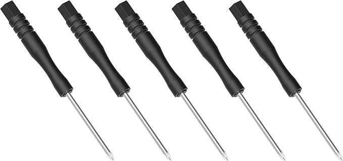 5PCS Mini Phillips Screwdriver, 3mm Cross Head with Black Non-slip Handle for Small Appliances, 3.15"(80mm) Total Length, Non-magnetic