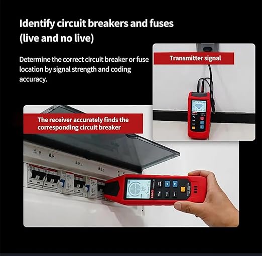 UNI-T UT25CL Cable Locator AC/DC Circuit Tracer and Breaker Finder, Wall Cable Detector and Underground Cable Finder, Short/Open Circuit Detect, 8V-480V Voltage Measurement, NCV Unipolar Bipolar Test