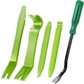 GOOACC 5PCS Auto Trim Removal Tool Kit No-Scratch Removal Tool Kit for Car Audio Dash Panel Window Molding Fastener Remover Tool Kit-Green