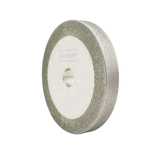 3 inch Flat Diamond Grinding Wheel 150 Grit, 1/2" Arbor, 10mm Wide for Grinding Tungsten,Carbide, Glass,Ceramic, Gem