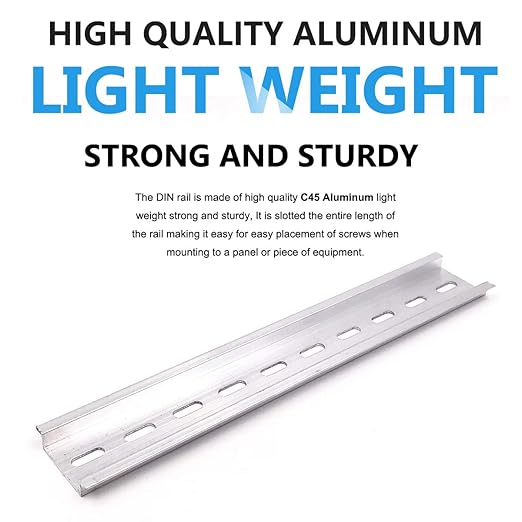 Erayco DIN Rail Terminal Blocks Kit, 20PCS UK2.5B Terminal Blocks 12 AWG Gauge, 20A 600V, 2PCS Ground Blocks, 4PCS Jumpers, End Stopper, End Covers, Marker Strip, 1Pcs 8" Aluminum Rail
