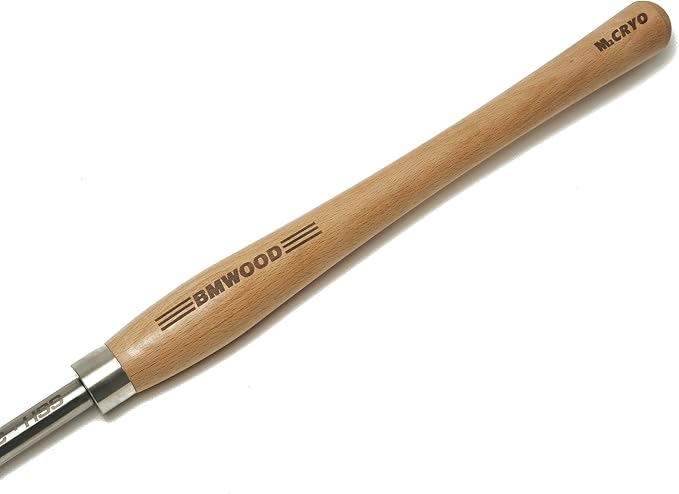 Cryo M2 HSS Bowl Gouge 1/2" Bowl Gouge (5/8" dia.) with 15-1/2" Beech Handle for Woodturning Chisels, Woodlathe Tools.